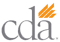 The image shows a logo with text that reads  CDA  alongside an emblem featuring a stylized letter  C  within a circle, which could be a representation of the organization s name or initials.